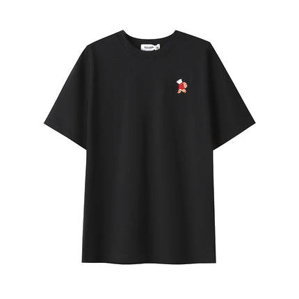 Sunlit Peaks — Su-Embroidered UV-Reactive T-Shirt -Black - SunnySass