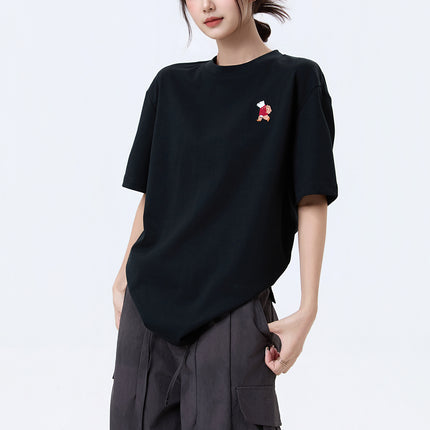 Sunlit Peaks — Su-Embroidered UV-Reactive T-Shirt -Black - SunnySass