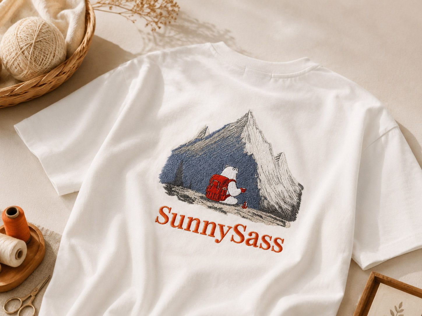 Caring for a SunnySass embroidered sunlight-reactive T-shirt