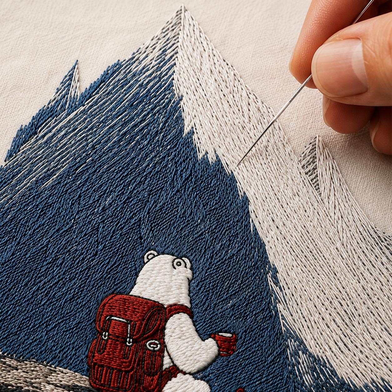 Finish selected areas by hand