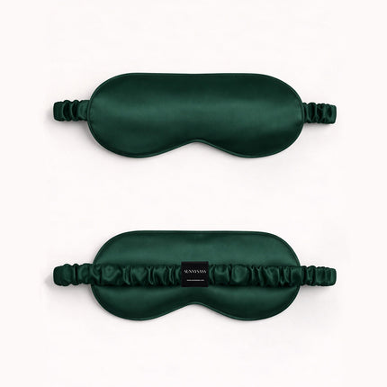 SunnySass 22 Momme Mulberry Silk Sleep Mask — Hunter Green (Forest Whisper)