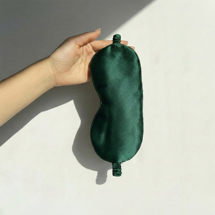 SunnySass 22 Momme Mulberry Silk Sleep Mask — Hunter Green (Forest Whisper)