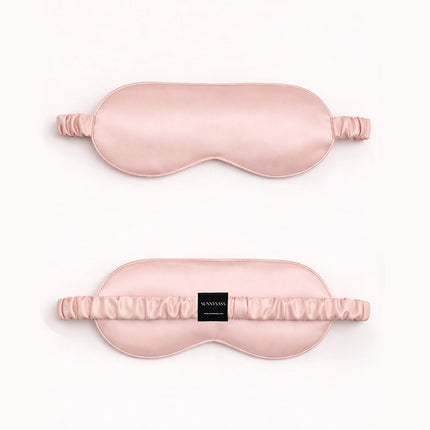 SunnySass 22 Momme Mulberry Silk Sleep Mask — Powder Blush (Dawn Rose)