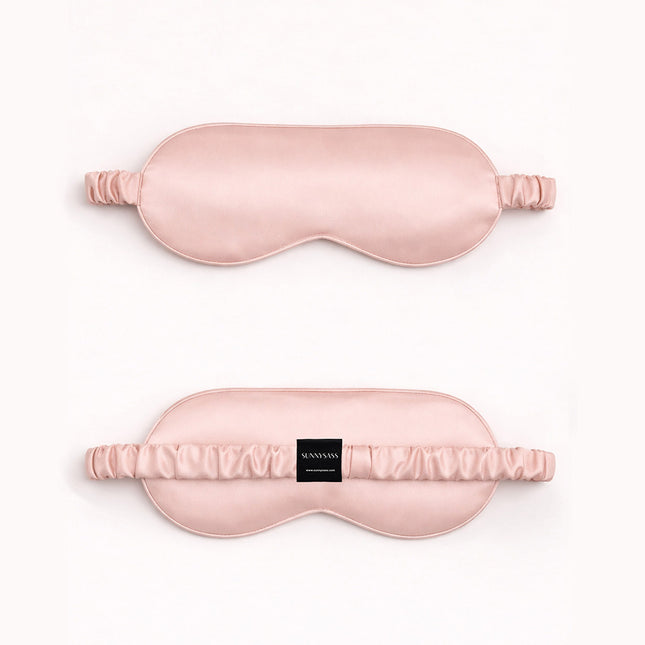 SunnySass 22 Momme Mulberry Silk Sleep Mask — Powder Blush (Dawn Rose)