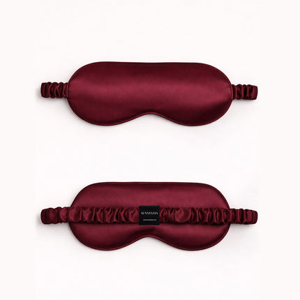 SunnySass 22 Momme Mulberry Silk Sleep Mask — Burgundy (Bordeaux Nocturne)