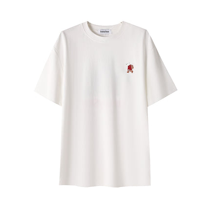 Sunlit Peaks — Su-Embroidered UV-Reactive T-Shirt -White - SunnySass